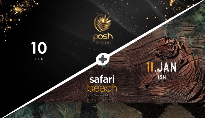 Pacote: Posh Club | Alan Dixon - 10.01 + Safari Beach Jurerê | Borak - 11.01 em Florianópolis
